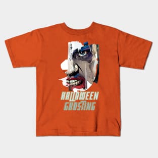 Halloween Ghosting (scary cartoon snarl face) Kids T-Shirt